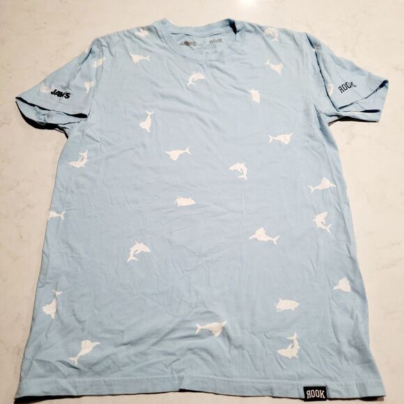 JAWS Other - Jaws x ROOK All Over Shark Print T Shirt Men's Size L Graphic Tee EUC